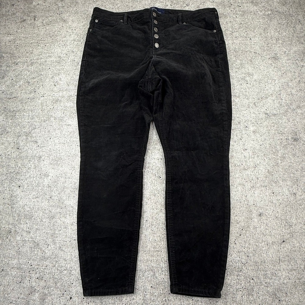 Gap‎ Denim Black Corduroy High Rise Universal Legging Womens 20/35R